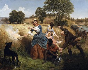 Mrs. Schuyler Burning Her Wheat Fields On The Approach Of The British