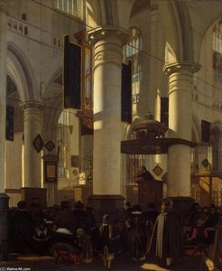 Interior Of A Church — Emanuel De Witte, Dutch Golden Age