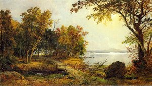 A Cabin On Greenwood Lake — Jasper Francis Cropsey