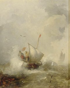 Fisherman In Heavy Seas — Andreas Achenbach