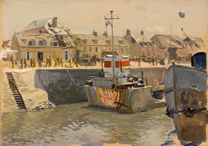 Launch Control Trailer At Courseulles Unloading Beer — Stephen Bone