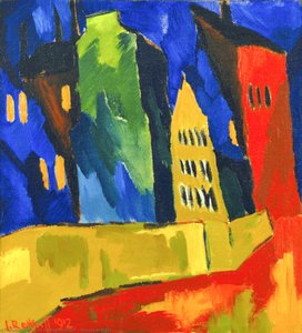 Houses At Night — Karl Schmidt-rottluff