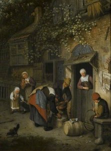 The Milk Seller — Cornelis Dusart
