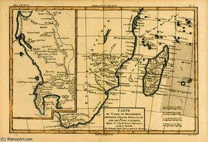 Southern Africa, From 'atlas De Toutes Les Parties Connues Du Globe Terrestre' By Guillaume Raynal — Rigobert Bonne (charles Marie Rigobert Bonne)