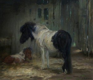 Shetland Mare And Foal — John Sydney Steel