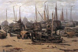 Storm In Scheveningen Sun — Hendrik Willem Mesdag