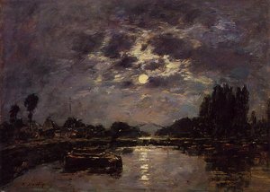 The Effect Of The Moon — Eugène Louis Boudin, Impressionism