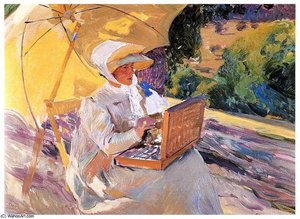 Maria Pintando En El Pardo — Joaquín Sorolla Y Bastida