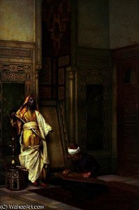 d Guard with a Zither Player in an Interior