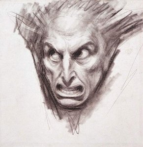 Study For A Fiend’s Head — George Romney