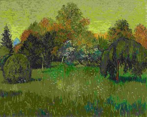 Public Park With Weeping Willow: The Poet's Garden I — Vincent Willem Van Gogh