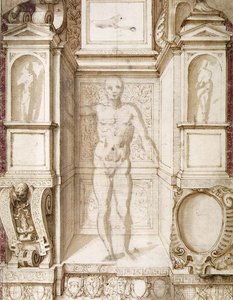 Study Of A Figure In A Niche — Giuseppe Arcimboldo