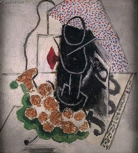 Grappe De Raisin, Pipe, Verre, Et Journal — Pablo Picasso