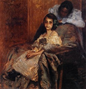 Dorothy And Her Sister — William Merritt Chase, Impressionism
