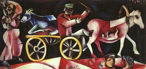 The Cattle Dealer, Oil On Canvas, Öffentliche — Marc Chagall, Cubism