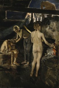 In The Sauna — Akseli Gallen-kallela, National Romanticism