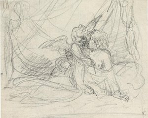 Venus Comforting Cupid; Study Of The 'venus De' Medici'; Studies Of A Woman — Benjamin West