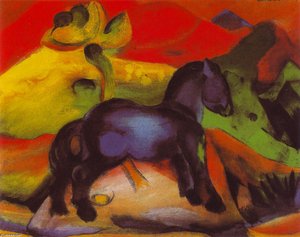 The Little Blue Horse 1 — Franz Marc, Expressionist