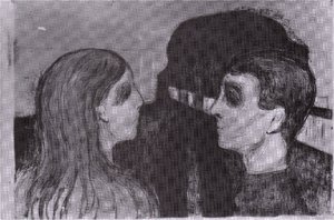 Lovers On The Beach Ii — Edvard Munch, Figurative Expressionism