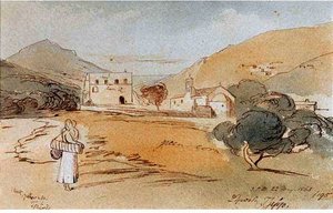 View Of Cythera, Greece — Edward Lear