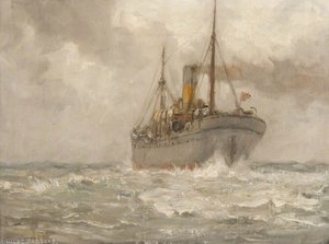 Ship Turning In The Sea — Arthur Wilde Parsons