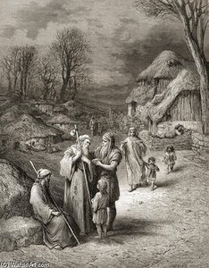 Pilgrims Being Fed By Peasants — Paul Gustave Doré