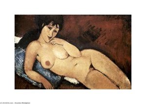 Nude On A Blue Cushion — Amedeo Clemente Modigliani