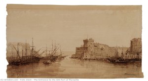 The Entrance To The Old Port Of Marseille — Felix Ziem
