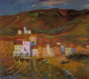 Portdogun And Mount Pani From Ayuntamiento, 1922 — Salvador Dalí