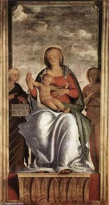 Madonna and Child with Two Angels