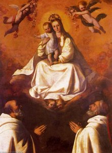 La Virgen De La Merced Y Dos Mercedarios — Francisco De Zurbarán, Baroque