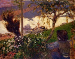 Breton Boy By The Aven River — Eugène Henri Paul Gauguin, Post-impressionism