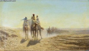 Caravane Dans Le Désert — Charles Théodore Frère Dit Frère Bey