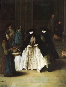 Venditrice Di Essenze. . Venezia, Ca' Rezzonico. — Pietro Longhi