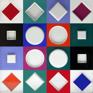Composition Carrée Relief — Victor Vasarely