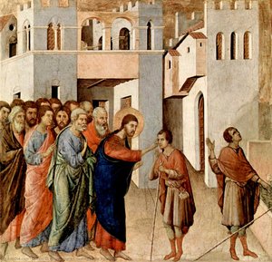 Healing Of The Blind Man — Duccio Di Buoninsegna