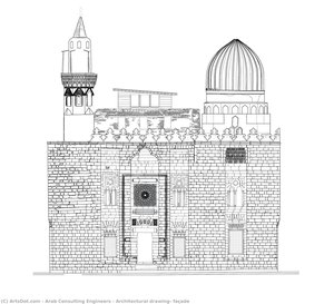 Architectural Drawing, Façade — Arab Consulting Engineers, Contemporary Realism