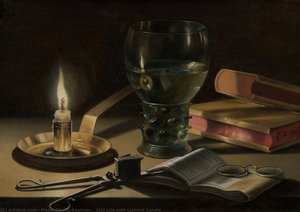 Still Life With Lighted Candle — Pieter Claesz Soutman