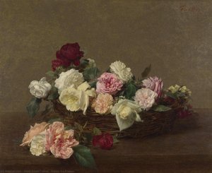 Roses 'la France' — Henri Fantin-latour, Academic Realism