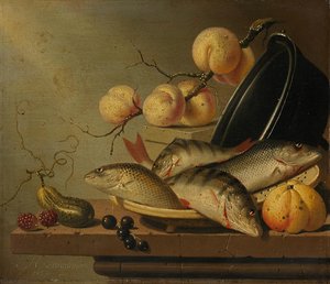 Still Life With Fish And Fruit, Harmen Steenwijck, 1652 — Harmen Steenwijck