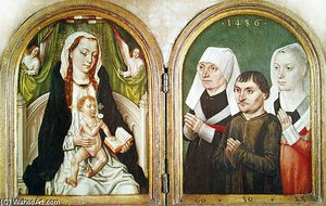 Virgin And Child With Three Donors — Master Of The Legend Of Saint Ursula