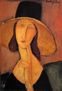Jeanne Hebuterne In A Large Hat (portrait Of Woman In Hat) — Amedeo Clemente Modigliani