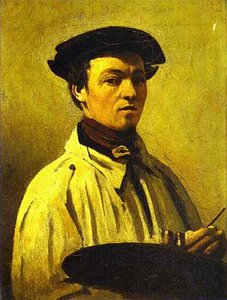 Self-portrait With Palette In Hand — Jean-baptiste-camille Corot, Contemporary Realism