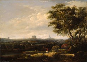 Landscape With Norwich Castle And Cathedral In The Distance — William Henry Crome