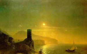 View Of Vico Near Naples — Ivan Konstantinovich Aivazovsky, Romanticism