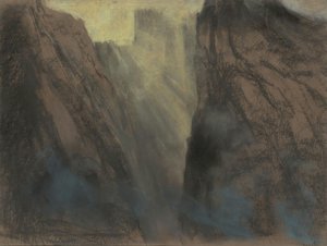 A ravine in the mountains