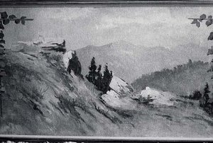 Panorama Of Lake Coeur D'alene, Idaho Black Rock, (painting) — Von Luerzer