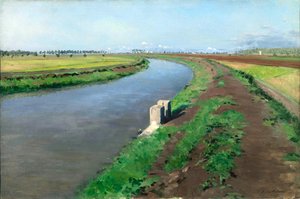 By The Canal, Near Naples — Gustave Caillebotte