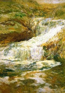 The Waterfall — John Henry Twachtman, Impressionism