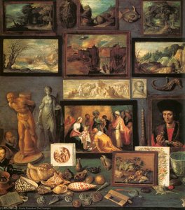 Art Room (detail) — Frans Francken The Younger, Baroque